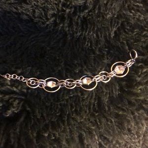 White House Black Market Silver Bracelet & Stone